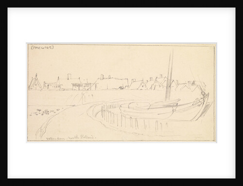 Vollendam, North Holland from the harbour wall by Edward William Cooke