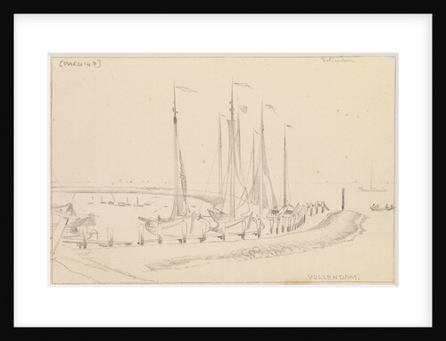 Vollendam harbour looking seaward by Edward William Cooke