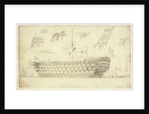 The 'Dreadnought' off Greenwich by Edward William Cooke