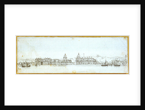 Greenwich Hospital from the river by Edward William Cooke