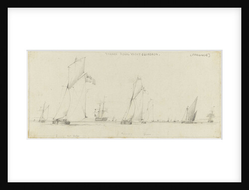 Yacht racing on the Thames. Cutter yachts 'Success', 'Mr Hope', 'Remus' and 'Gnome', with a Thames barge and other shipping by Edward William Cooke