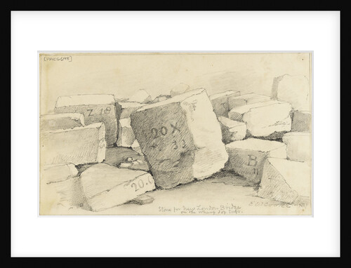 Stone for New London Bridge on the Wharf, Isle of Dogs by Edward William Cooke