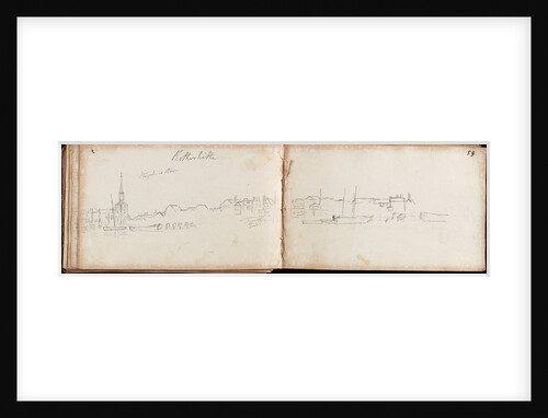 Slight sketch of part of panoramic view of Rotherhithe by Thomas Luny