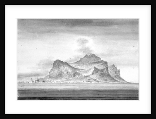 Cumberland-Mount Pelegrino; the mole; palace of Prince Belmonte - from the anchorage off Port Felice, Palermo Bay by William Innes Pocock