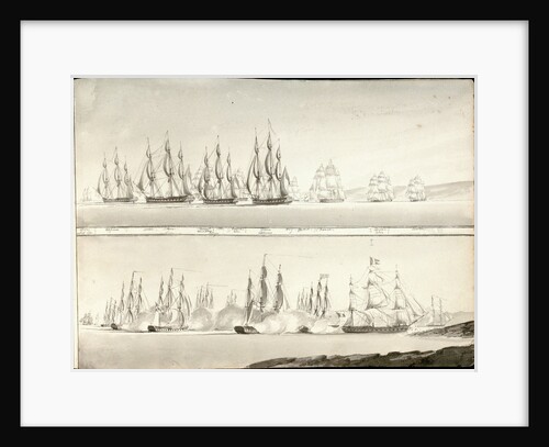 Different modes of painting line of battle ships by William Innes Pocock