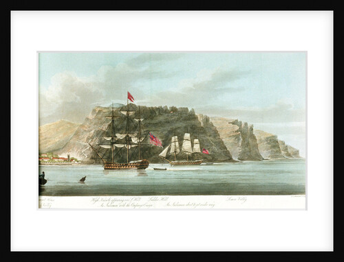 Second half of a panorama, the 'General View of St Helena' by William Innes Pocock