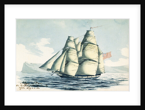 A brig of war on the starboard tack off the Lizard by Henry Studdy