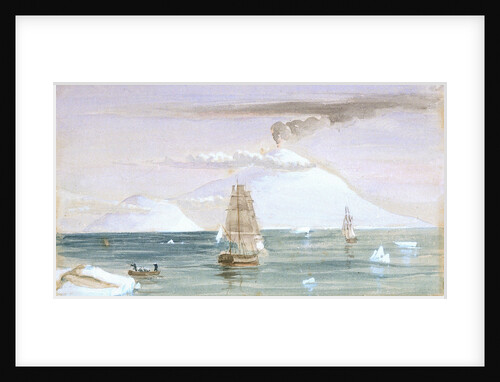 Beaufort Island and Mount Erebus. Discovered 28 January 1841 by J.E. Davis