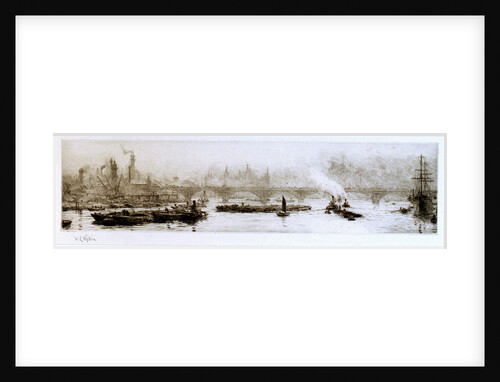 The Shot Tower and Waterloo Bridge by William Lionel Wyllie