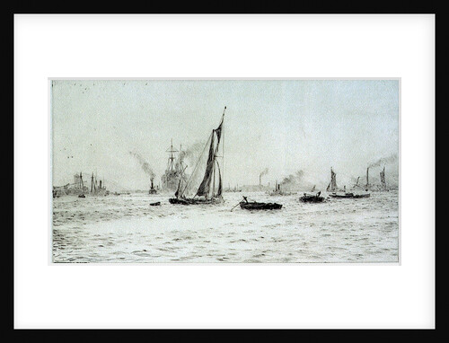 Barges and other craft on the River Thames? by William Lionel Wyllie