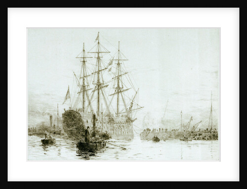 HMS 'Victory' afloat by William Lionel Wyllie