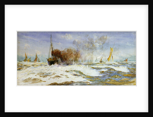 Barges and sea by William Lionel Wyllie