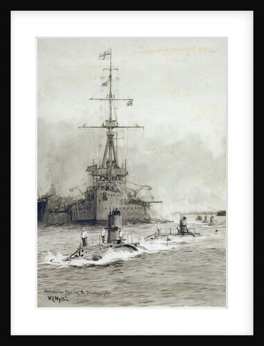 Submarines passing Dreadnought by William Lionel Wyllie