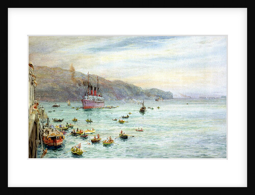 Diving Boys around a Passenger Liner by William Lionel Wyllie