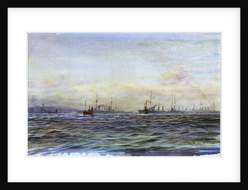 German Battleships and Cruisers, Scapa by William Lionel Wyllie