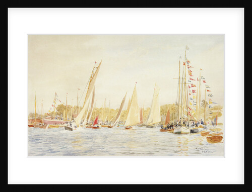 Hamble or Bursledon Regatta by William Lionel Wyllie