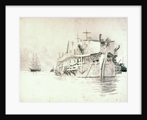 HMS 'Gloucester' and 'Volage' by William Lionel Wyllie