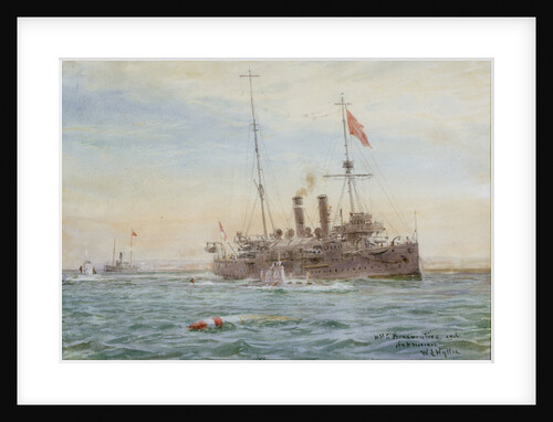 HMS 'Bonaventure' and submarines by William Lionel Wyllie