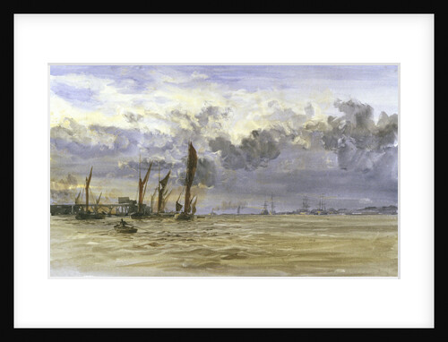 Thames barges in the Medway by William Lionel Wyllie