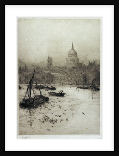 St Paul's from the South Bank by William Lionel Wyllie