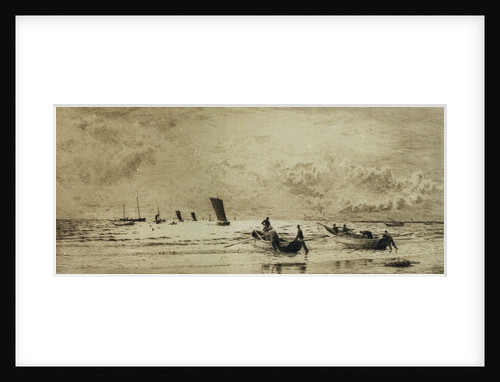 Yorkshire cobbles pulling off a beach near Scarborough 1901 by William Lionel Wyllie