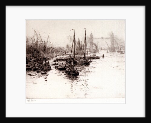 Eel boats off the Tower of London by William Lionel Wyllie