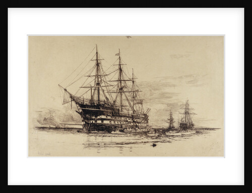 Training ship 'Exmouth' by Wiiliam Lionel Wyllie
