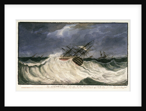 HMS 'St George' in the hurricane of 1805 by Edward Bamfylde Eagles