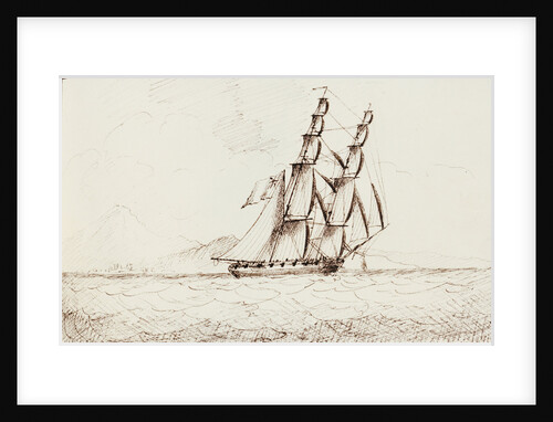 Bow view of the 'Waterwitch' upon the starboard tack by Edward Bamfylde Eagles