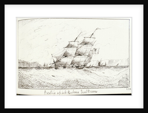Sailing vessels at sea by Edward Bamfylde Eagles