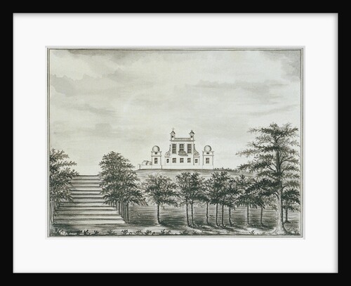 View of the Royal Observatory Greenwich, from the bottom of the hill, with steps leading up by John Charnock