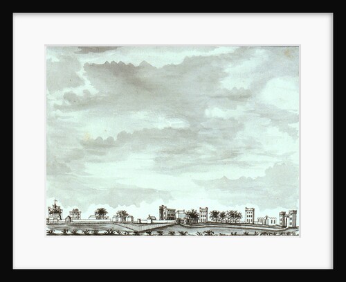 Wide view of Vanbrugh Castle, Vanbrugh House, Sherwood and Vanbrugh Gateway by John Charnock