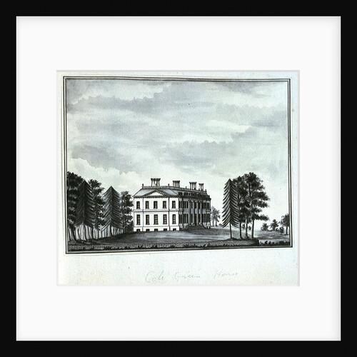 View of Cole Green House, seen from the south east by John Charnock