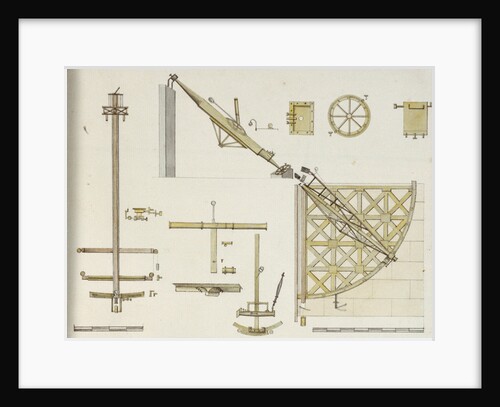 Astronomical instruments including Bradley's Zenith Sector, Sisson's Equatorial Sector and Bird's eight foot quadrant, with scale by John Charnock