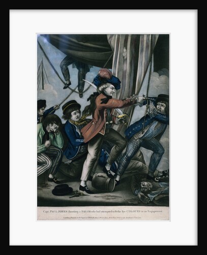 Capt. Paul Jones shooting a sailor who had attempted to strike his colours in an engagement by Robert Sayer & John Bennett