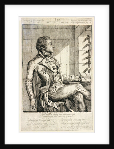 Sir Sidney Smith. Imprisoned in the Abbaye Paris by Philippe Auguste Hennequin