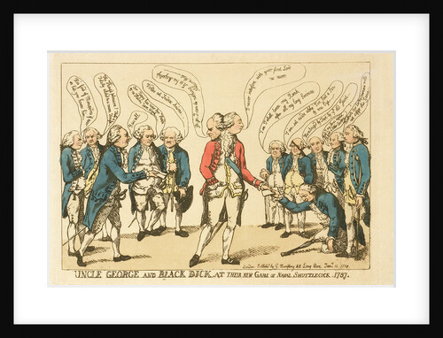 Uncle George and Black Dick at their New Game of Naval Shuttlecock 1787 by George Humphrey