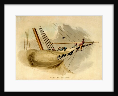 Reefing topsails by W.J. Huggins