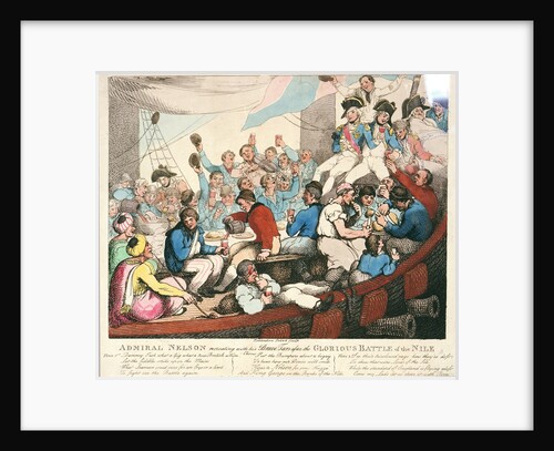 Admiral Nelson recreating with his Brave Tars after the Glorious Battle of the Nile by Thomas Rowlandson