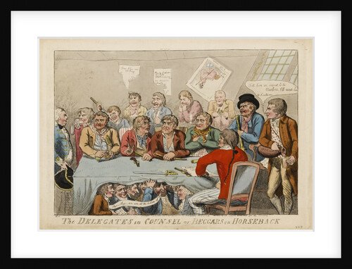 The Delegates in Counsel or Beggars on Horseback by S.W. Fores