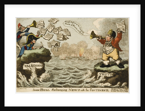 John Bull Exchanging News with the Continent. Trafalgar by George M. Woodward