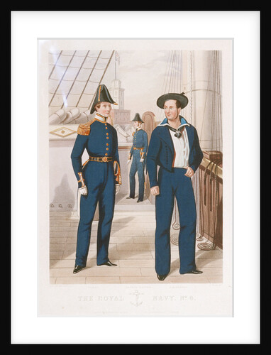 Uniforms of the Royal Navy no 6: Clerk, Second Master and A.B. Seaman by unknown