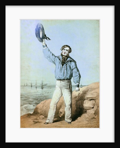 A sailor hails from shore by unknown