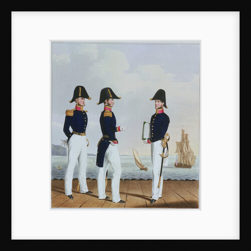 Costume of the Royal Navy & Marines. Pursers & Captain's Clerk by L. Mansion