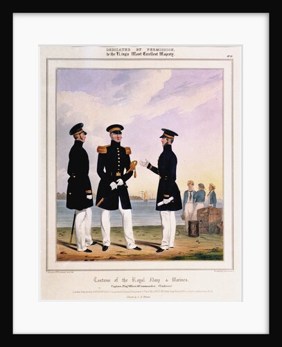 Costume of the Royal Navy & Marines. Captain, Flag Officer & Commander by L. Mansion