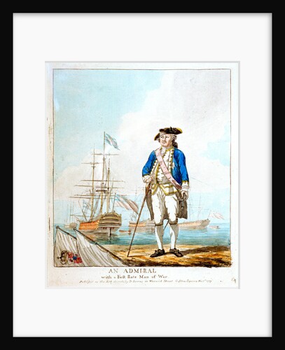 An admiral with a first-rate man-of-war by D. Serres