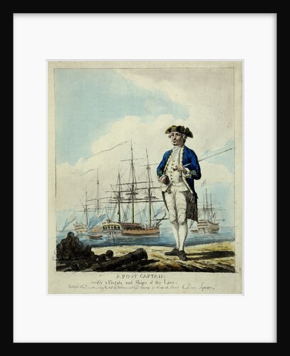 A post captain with a frigate and ships of the line. by D. Serres