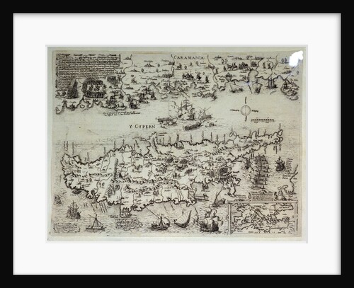 Disposition of the Turkish and Venetian fleets at Cyprus, 1570 by Matthias Zundt