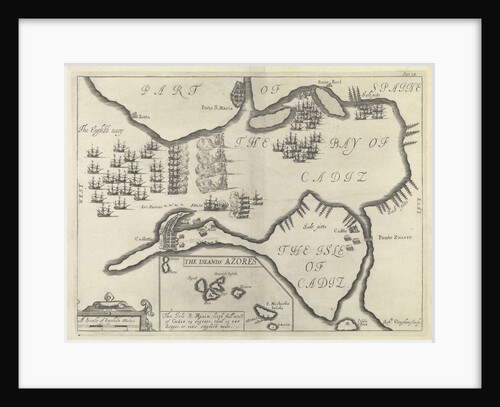 Plan illustrating the English capture of Cadiz on 21 June 1596 by unknown