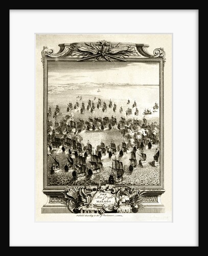 'The Sea Fight of Malaga August 13 1703' [1704] by unknown